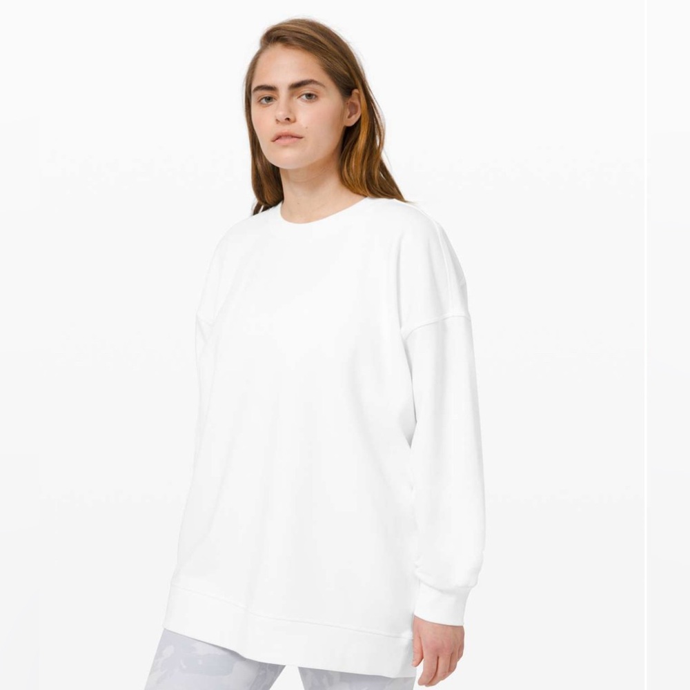 Lululemon Perfectly Oversized Crew Sweatshirt in White (Second Release)